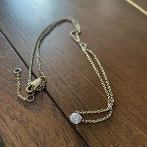 Delicate pendant unset CZ